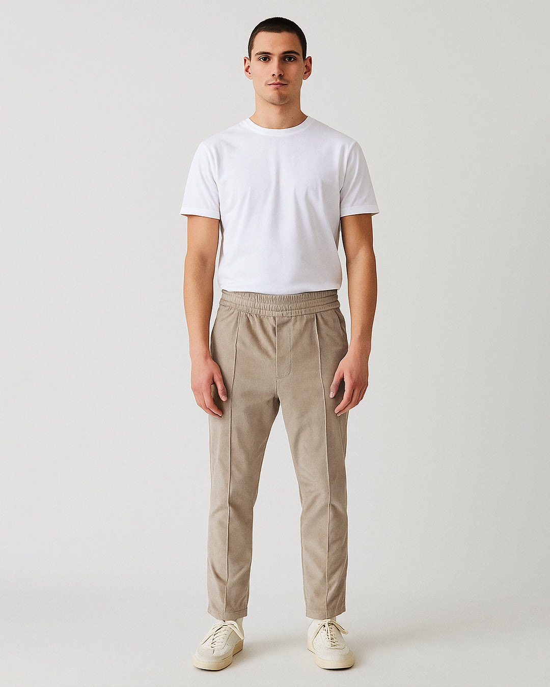 Zelig Branded Men's Beige Textured Trouser MTR-03