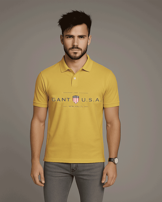 Giant Branded Polo T-shirt Mustard Color Mpt-44