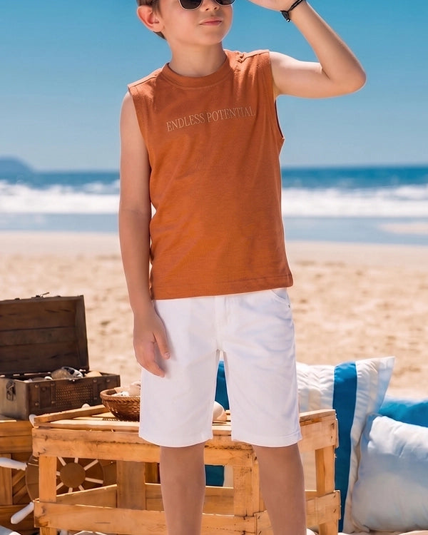 ZARRAA Branded Boy's Sando Brown Color BSO-03