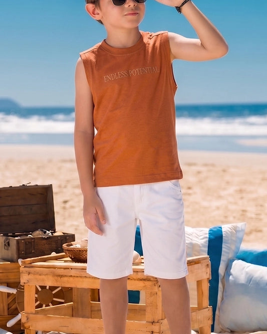 ZARRAA Branded Boy's Sando Brown Color BSO-03