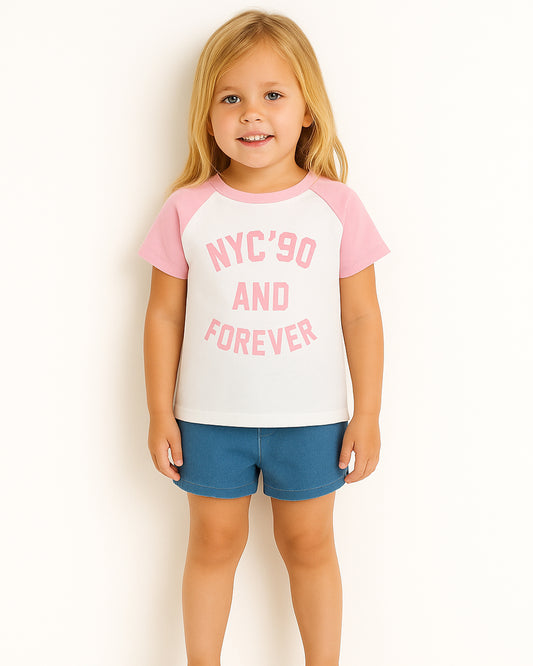 ZARRAA Branded Girl's T-shirt White & Pink Color GTS-03