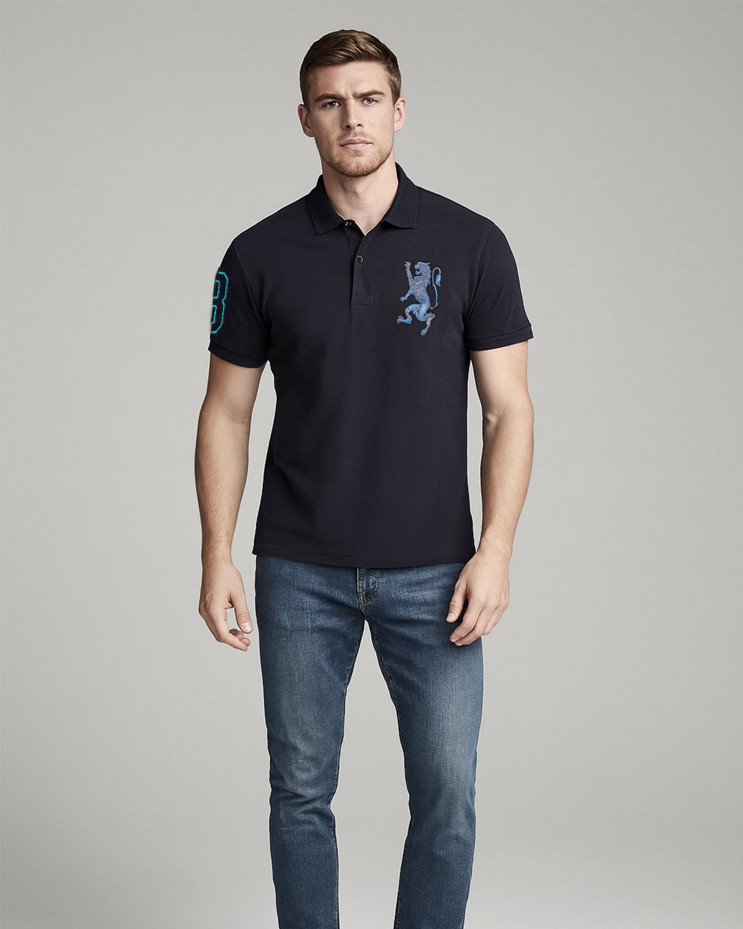 Girodano Branded Polo T-shirt Black Color Mpt-55