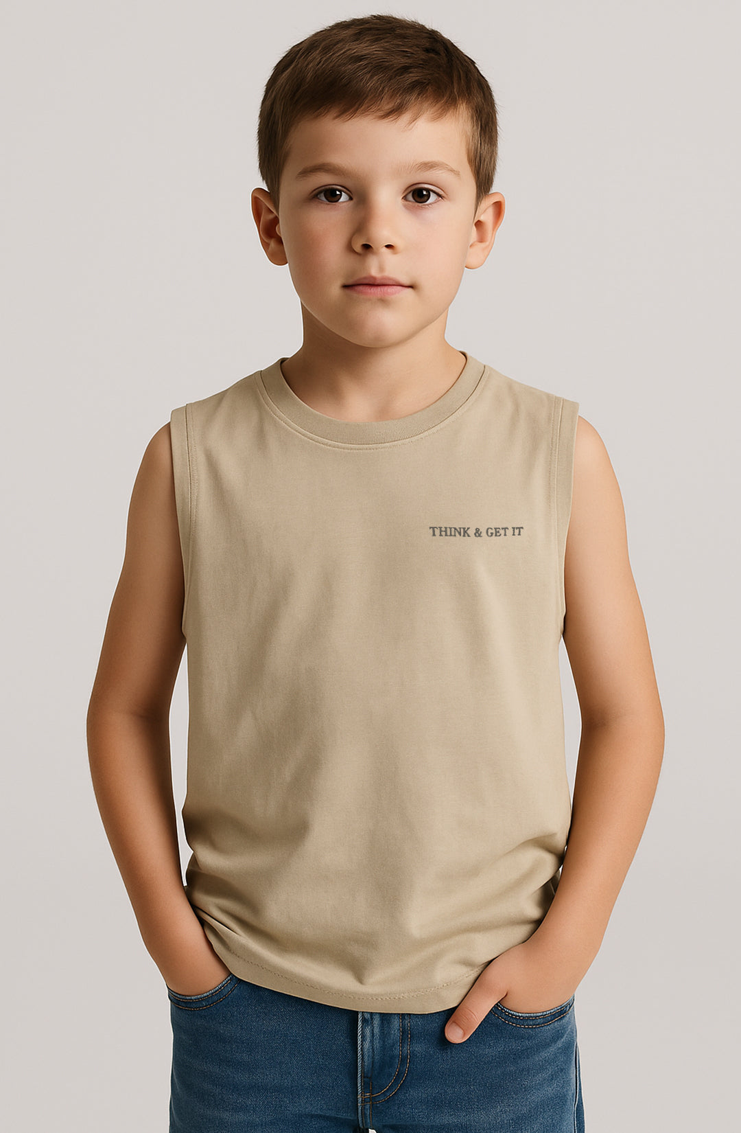 ZARRAA Branded Boy's Sando Off White Color BSO-04
