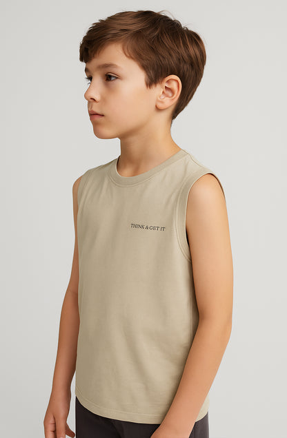 ZARRAA Branded Boy's Sando Off White Color BSO-04