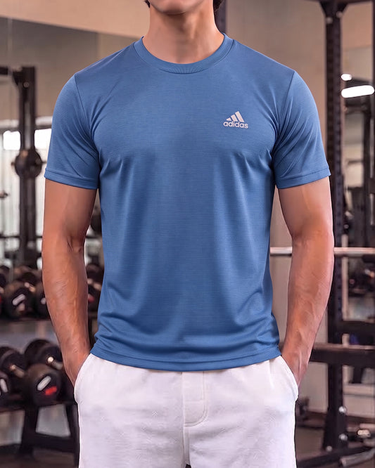 Adeds Men’s Breathable Crew Neck Sports Dry Fit T-Shirt – Royal Blue MDT-29