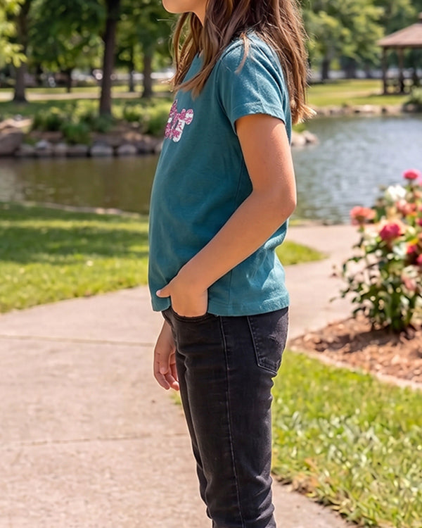 Pepprets Branded Girl's T-shirt Bubble Green Color GTS-06