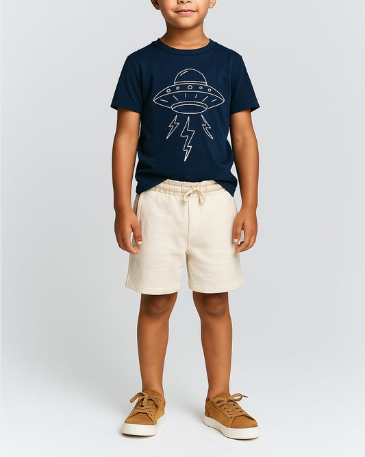 ZARRAA Boy's Premium Shorts Off White Color BST-10