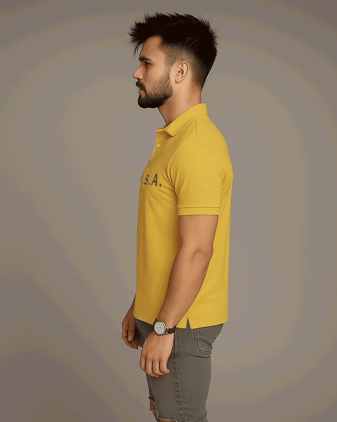 Giant Branded Polo T-shirt Mustard Color Mpt-44