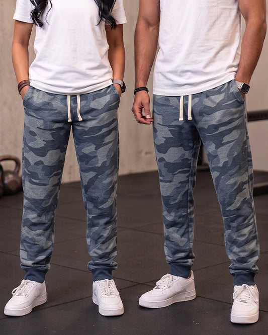 Branded Unisex Blue Camo Jogger Trouser UT-19