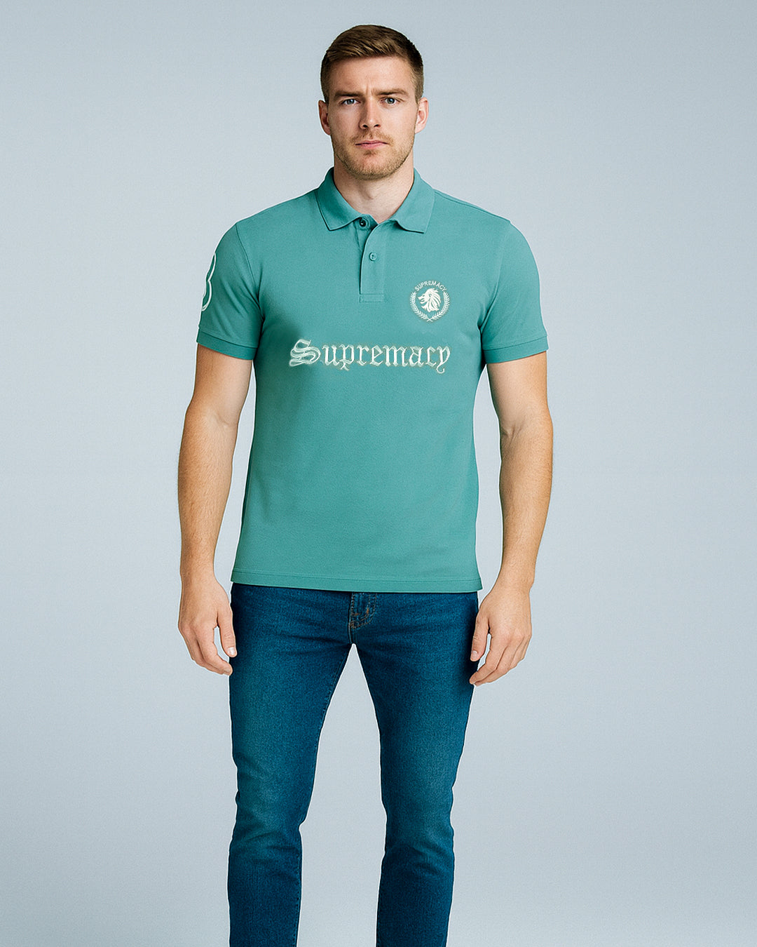 Girodano Branded Polo T-shirt Aqua Blue Color Mpt-60