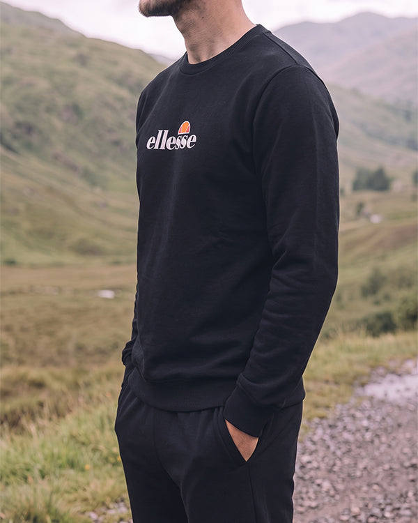Branded Mens Black Crewneck Sweatshirt Sp-33