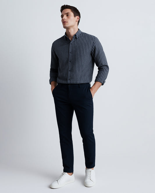 Michael Krs Branded Men’s Vertical Striped Casual Shirt MFS-22