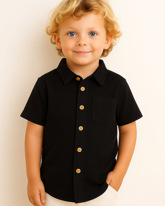 TILTY Branded Boy's Black Color Shirt BS-02