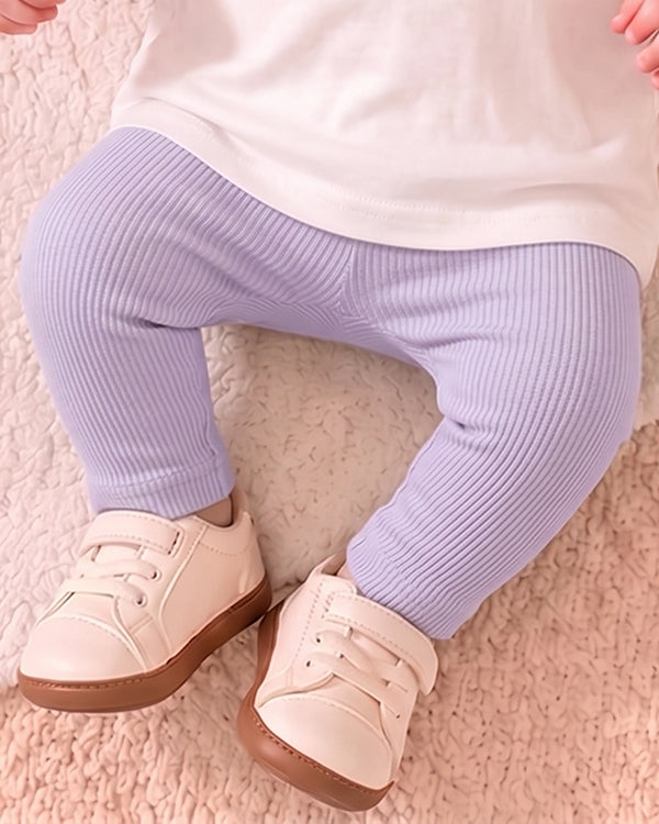 Branded Girl's Purple Ribbed  Tights GTD-21