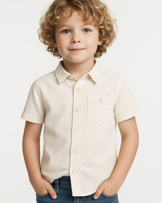 TILTY Branded Boy's White Color Shirt Half Sleeves BS-11