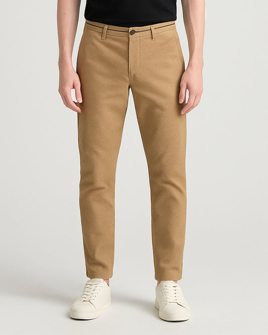 Spring Fld Branded Men's Slim Fit Chino Pant Camel Brown Color MCP-01