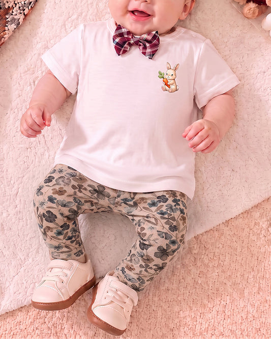 Branded Girl's Tigts Rust Color With Floral Printed GTD-15