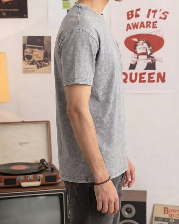 ARIZON Branded Men's Charcoal Vintage Pocket Tee MT-26