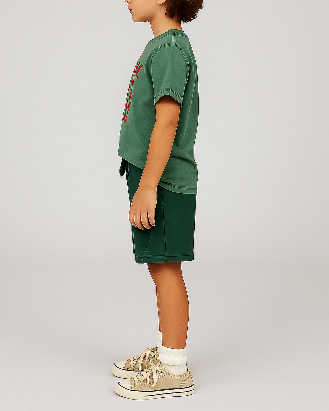 ZARRAA Boy's Premium Shorts Dark Green Color BST-12