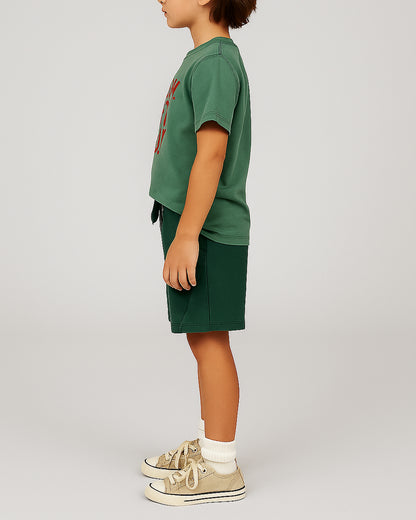 ZARRAA Boy's Premium Shorts Dark Green Color BST-12
