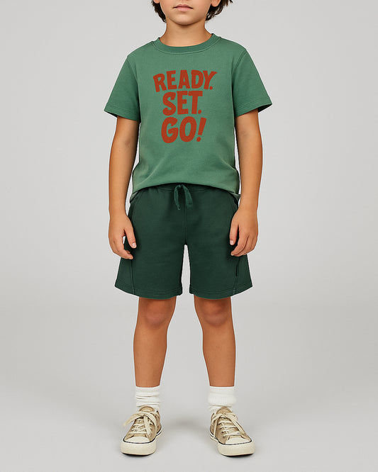 ZARRAA Boy's Premium Shorts Dark Green Color BST-12