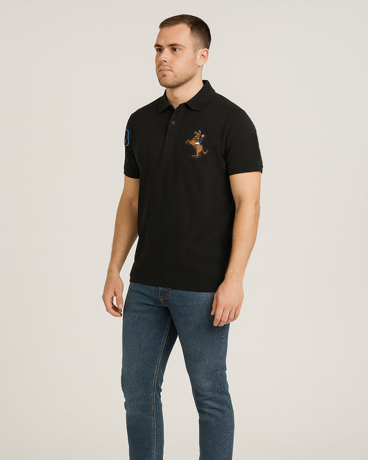 Girodano Branded Polo T-shirt Black Color Mpt-53