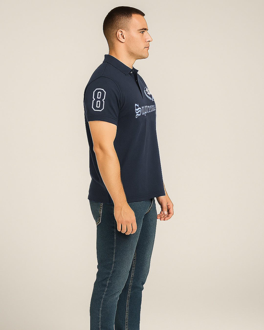 Girodano Branded Polo T-shirt Navy Blue Color Mpt-56