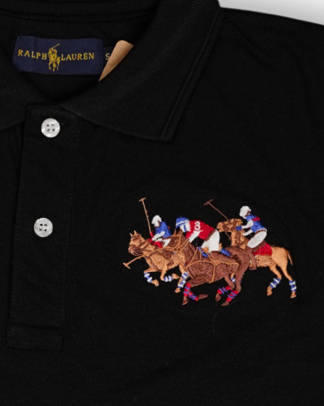 Ralp Laren Branded Polo T-shirt Black Color Mpt-33