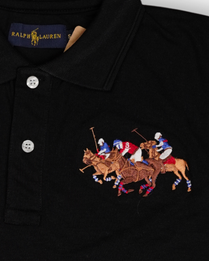 Ralp Laren Branded Polo T-shirt Black Color Mpt-33