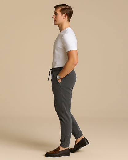 Branded Men’s Charcoal Grey Premium Cotton Jogger Pants CFP-52