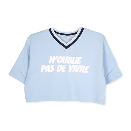 BERSK Women's Croptop - Sky Blue