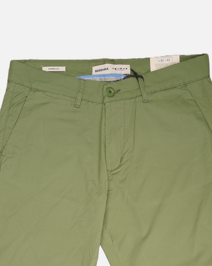 Bersk Branded Men's Slim Fit Chino Pant Olive Green Color MCP-20
