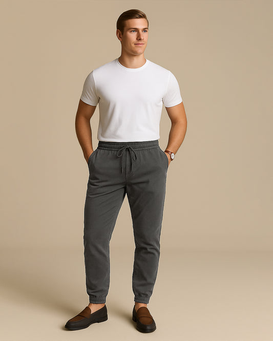 Branded Men’s Charcoal Grey Premium Cotton Jogger Pants CFP-52