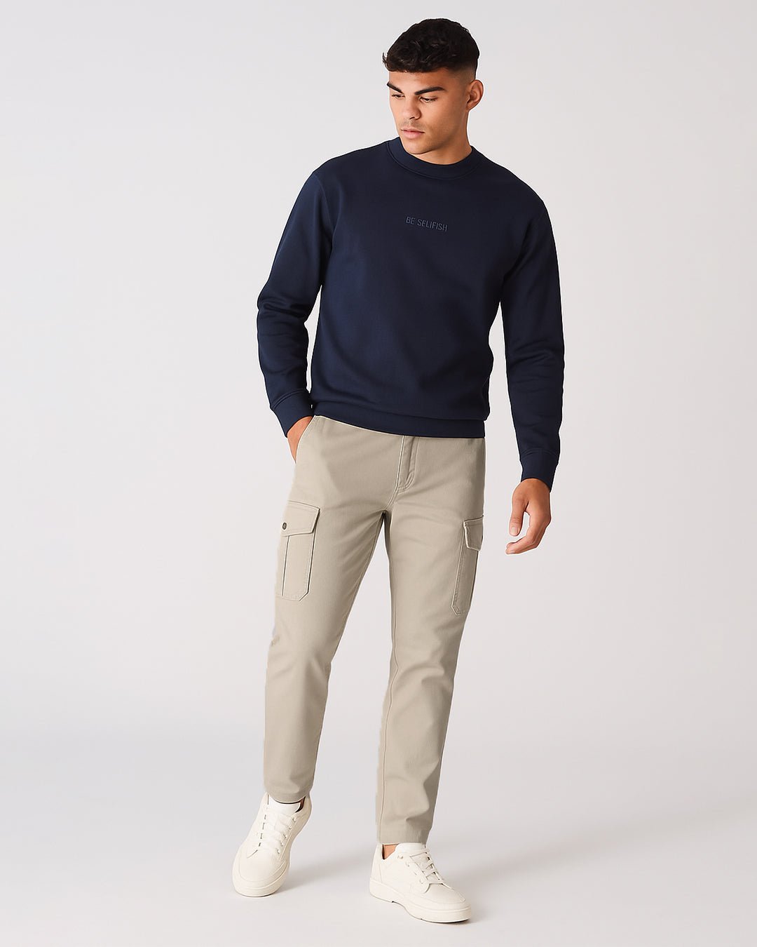 Branded Men’s Beige Cargo Pants CFP-55