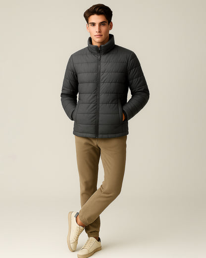 ZELIG Branded Men’s Premium Puffer Jacket – Grey MWJ-04