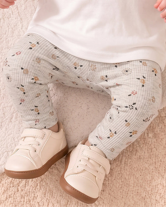 Branded Girl's Tigts Peach Color With Floral Gliter Printed GTD-16