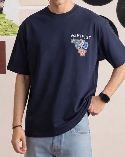 Zelig Branded Men's Navy Blue Tee MT-40