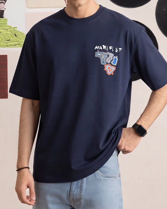 Zelig Branded Men's Navy Blue Tee MT-40