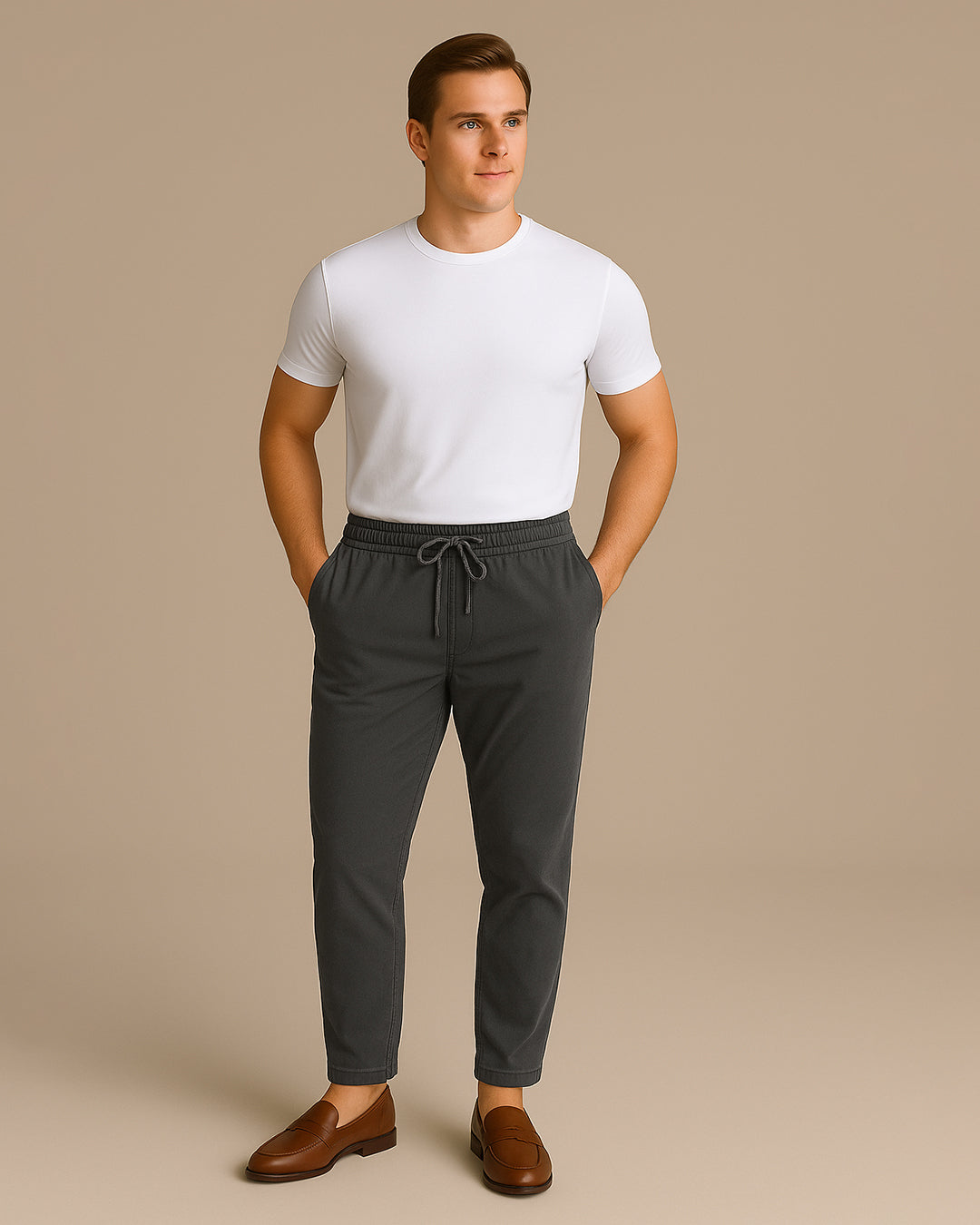 Zelig Branded Men’s Essential Jogger Pants –  Charcoal CFP-50