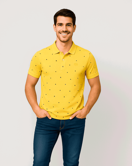 Lacostie Branded Polo T-shirt Mustard Color Mpt-45