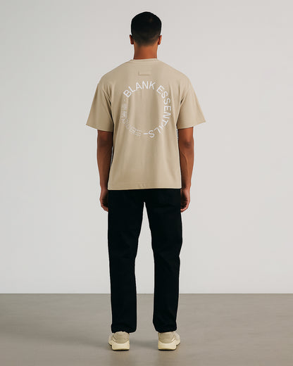 Blanky Branded Men's Beige Drop Shoulder Tee MT-20