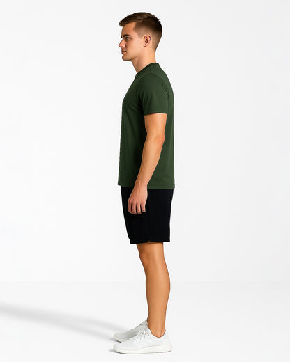 Adids Branded Men's Olive Green Dri-fit T-shirt MDT-09