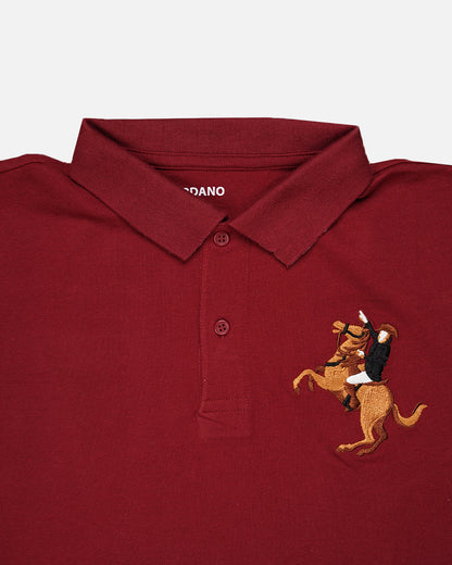 Girodano Branded Polo T-shirt Maroon Color Mpt-54