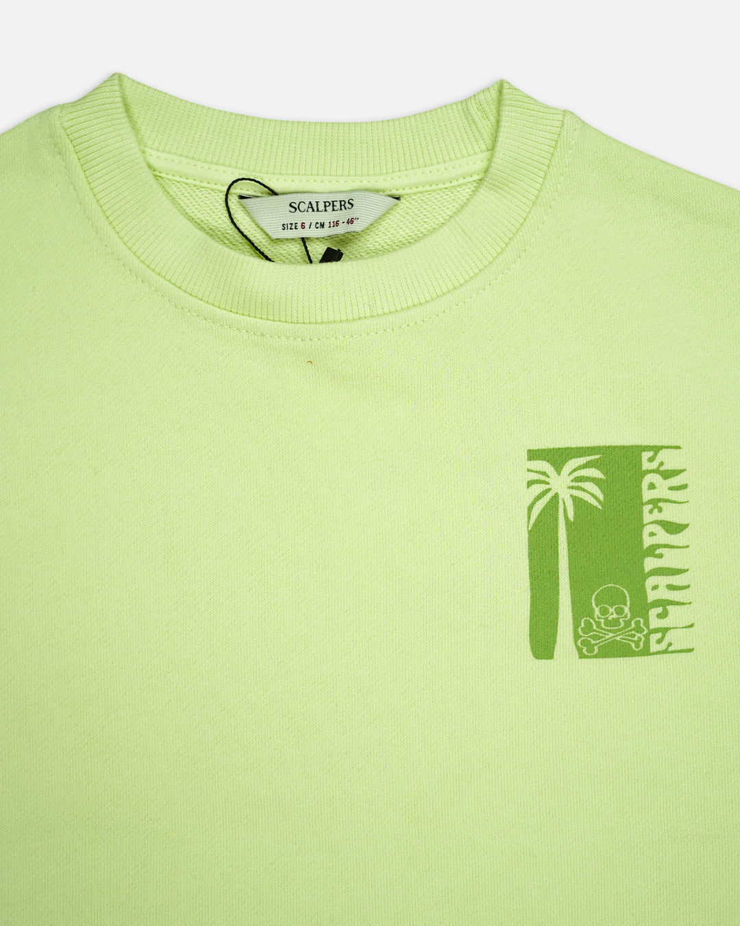 Scalp Branded Boy's Neon Green Color Sweatshirt BSWT-01