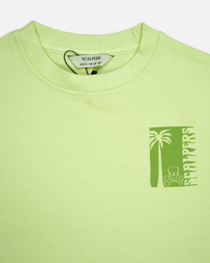Scalp Branded Boy's Neon Green Color Sweatshirt BSWT-01
