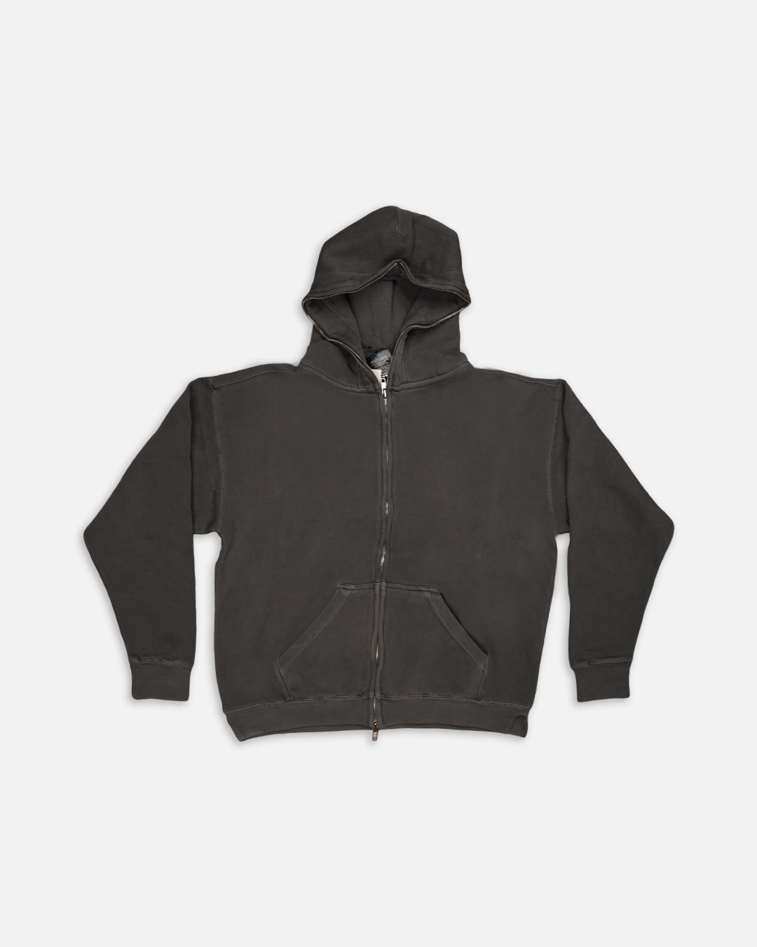 Branded Men’s Charcoal Zip-Up Hoodie MZH-01
