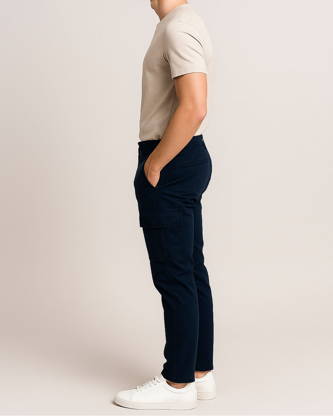 Zelig Branded Men's Joger Fit Cargo Navy Blue Color CFP-34