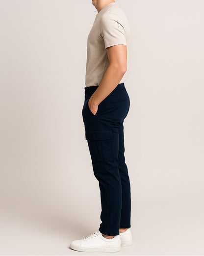 Zelig Branded Men's Joger Fit Cargo Navy Blue Color CFP-34