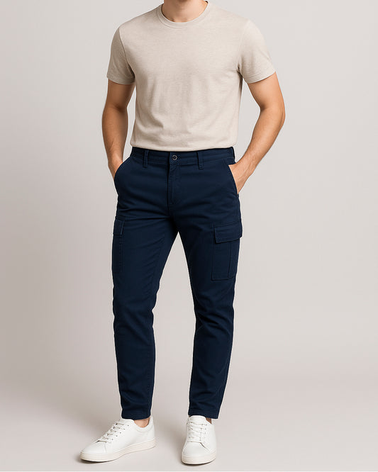 Zelig Branded Men's Joger Fit Cargo Navy Blue Color CFP-34