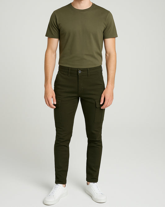 Zelig Branded Men's Joger Fit Cargo Green Color CFP-33